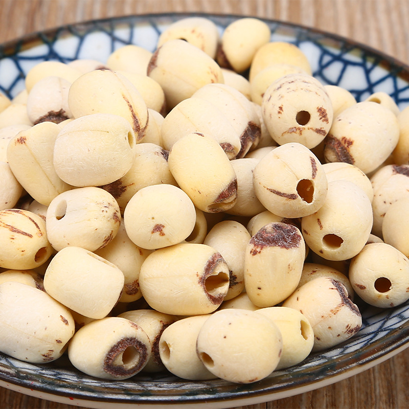 Grinding small white lotus 500g bulk cored white lotus seed wholesale grinding sulfur-free dry goods origin direct supply through core lotus seed