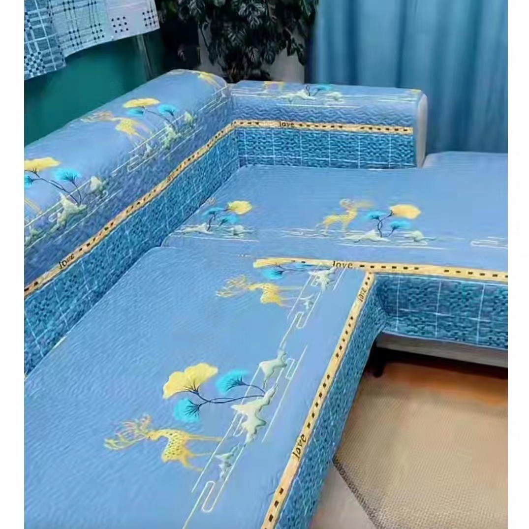 Four-Season Universal Sofa Cushion Cartoon Printed Sofa Towel Sofa Cover Custom Foreign Trade Seat Cushion Creative Printing
