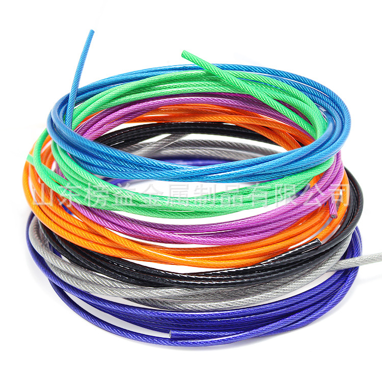 Factory Direct Sales Coated Steel Wire Rope Fitness Equipment Uses 3-6mm Pvc, Pu Material, Black, Colorful