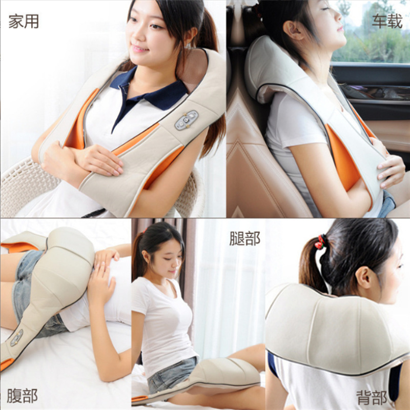 Cross-Border Kneading Massage Shawl, Cervical Spine Massager, Multifunctional Electric Shoulder, Neck and Waist Shawl for Car and Home Use