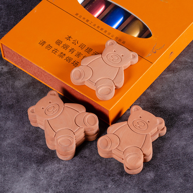 Red Clay Factory No. 4 Little Bear Tablets Brown Sugar Preservation Softener Tobacco Moisturizing Storage Tablets Foreign Trade Cross-Border Amazon