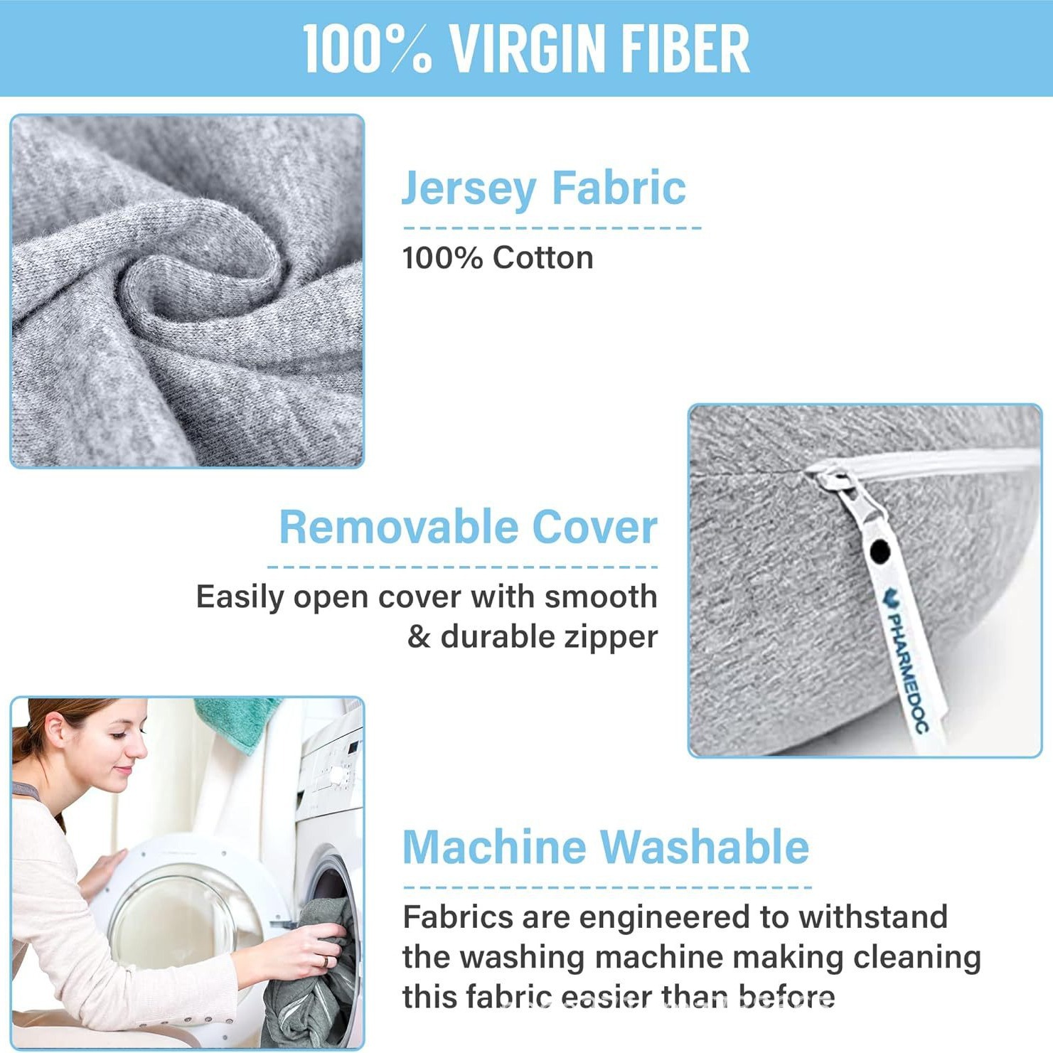 Customized C-Shaped Maternity Pillow Body Pillow Knitted Cover Dark Gray Maternity Pillow and Pregnancy Essential