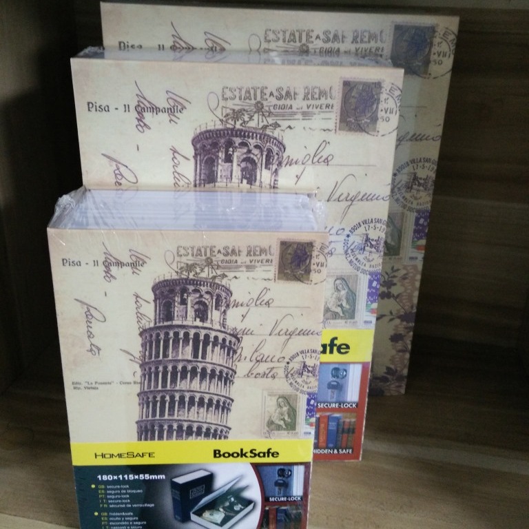 Medium Simulation Book Password Lock Safe Key Color Storage Box Cash Box Protective Safe Box