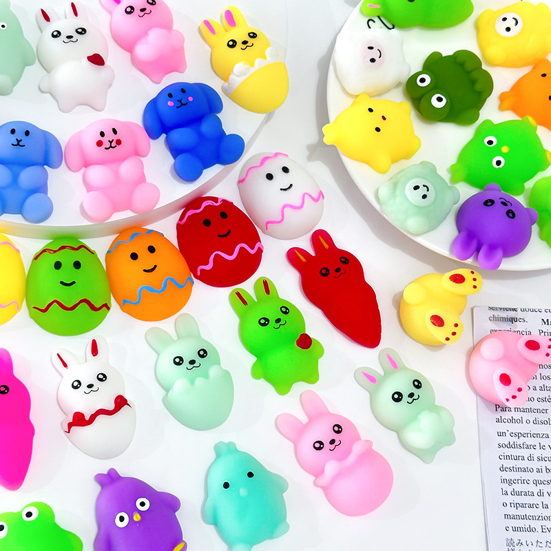 Stress-Relief Cute Pet Toy Easter Bunny Squeeze Toy Student Children's Gift Small Wholesale Stress-Relief Gadget