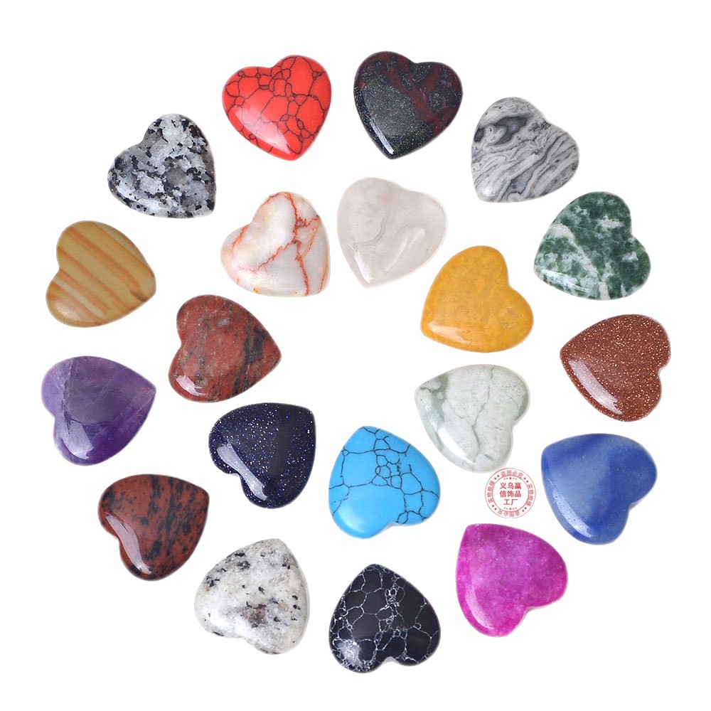 Cross-border heart love crystal 2CM heart heart-shaped natural stone wholesale birthday gift home decoration