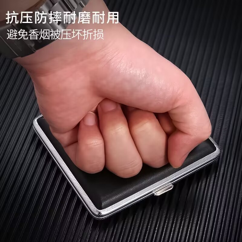 New 20 Pack Rubber Band Cigarette Case Ultra-thin Flip Personalized Fashion Creative Men's Moisture-proof Anti-pressure Portable Ultra-thin Gift