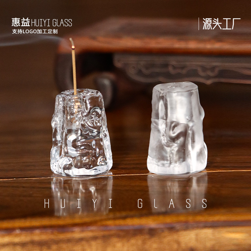 New Chinese Style Tree Root Glass Glass Cover Purple Clay Pot Kung Fu Tea Set Accessories Home Tea House Tea Room Zen Fragrance Insert