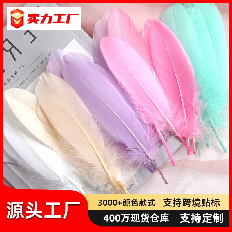 Цветные гусиные перья, большие плавающие перья для ловцов снов и художественных классов