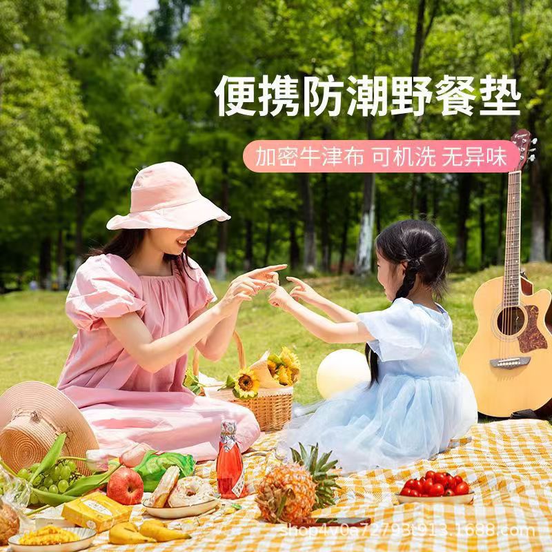 picnic mat moisture-proof mat thickened outdoor picnic camping beach tent mat spring outing cushion waterproof lawn mat