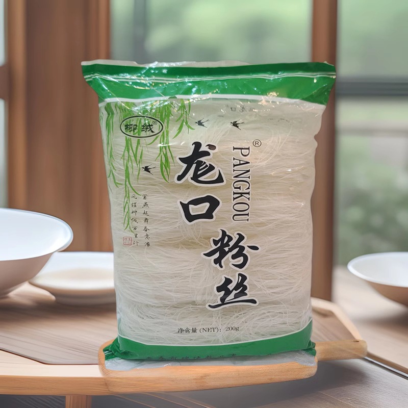 Mung bean Longkou vermicelli 200g iron stick yam vermicelli selenium-enriched rice flour duck blood vermicelli hot and sour powder silk flower nail powder