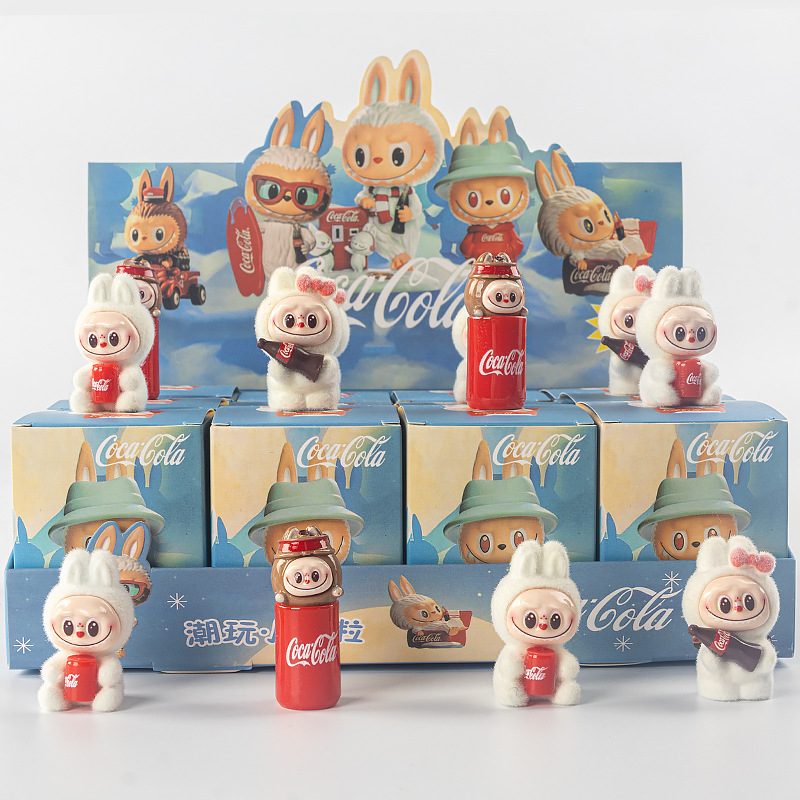 Coke Flocked Plush Small Ornaments Children's Toys Bubble Mart Stall Wholesale Trendy Toys Blind Bags Blind Boxes
