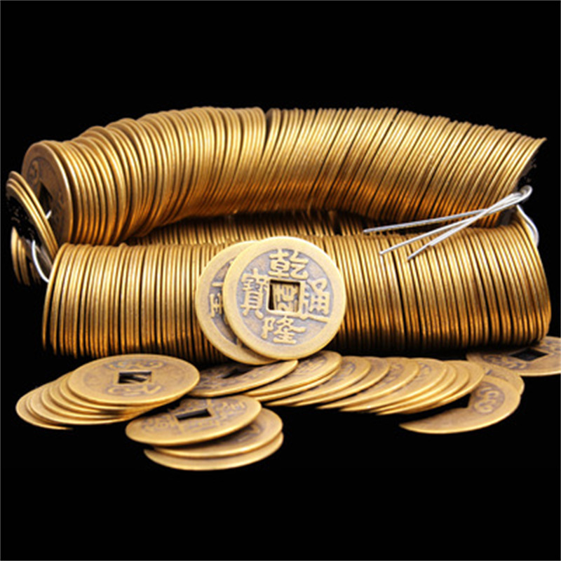 Pure copper feng shui five Emperor money ten Emperor money Kangxi Qianlong Shunzhi Tongbao fortune safe pressure threshold simulation copper money