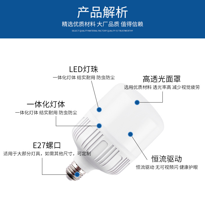 Led bulb super bright energy-saving Gao Fushuai E27 household energy-saving light bulb bayonet high-power screw bulb lamp