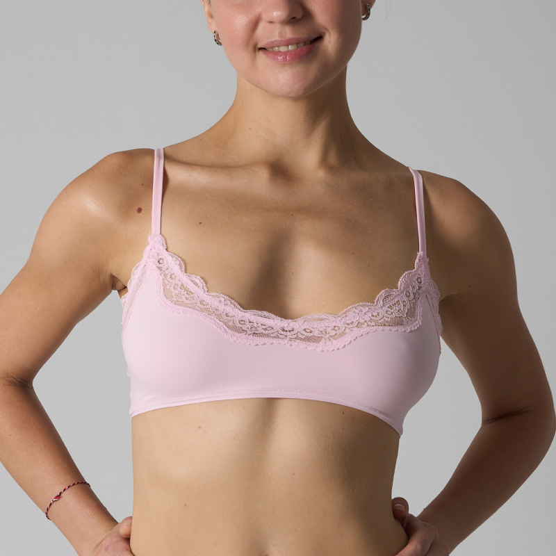 Kadai Lace Scoop Bralette Lace High Elastic Ultra-thin Breathable Comfortable Underwear Sexy Traceless Bra