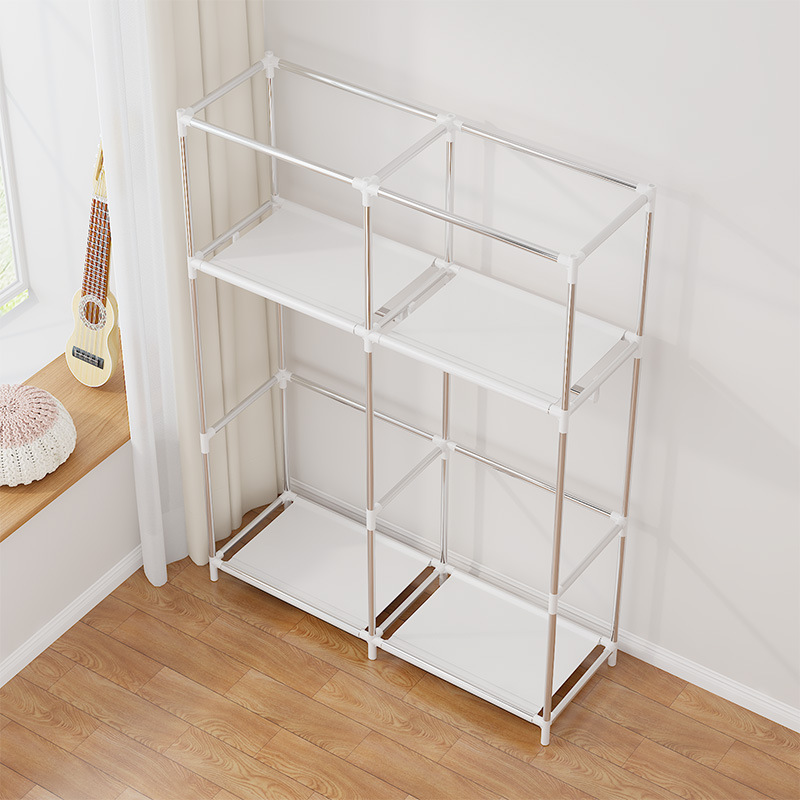 South America Hot Selling Simple 105 Multi-functional Dustproof Cloth Wardrobe Home Bedroom Clothes Cabinet DIY Assembly Storage Cabinet