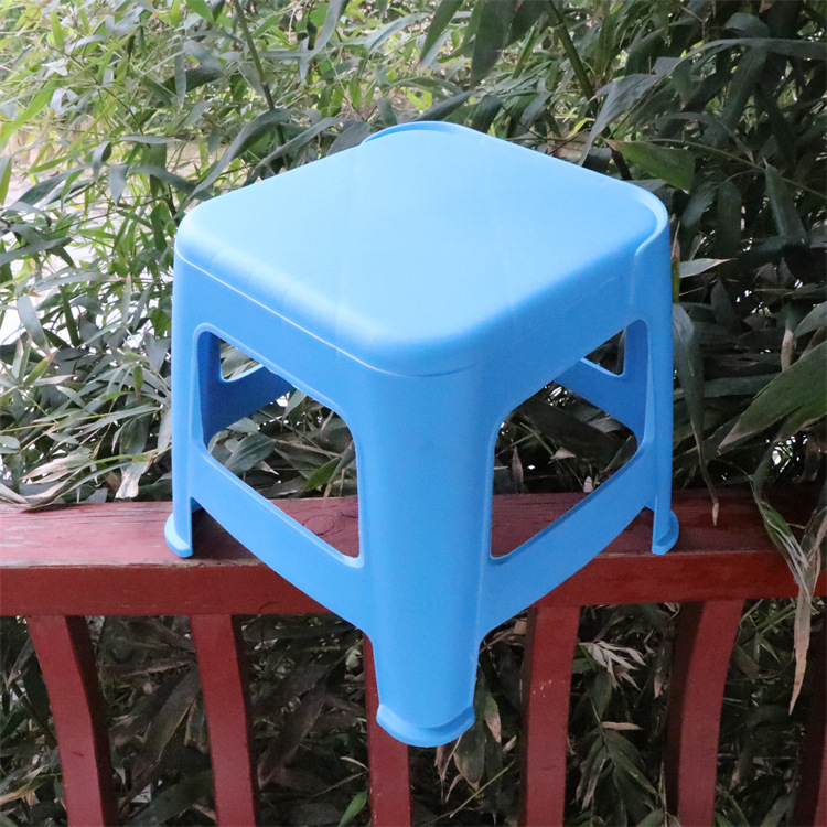 Thickened Plastic Dovetail Stool Living Room Entrance Shoe Changing Stool Adult Drop-Resistant Bench Meeting Square Stool Children's Low Stool