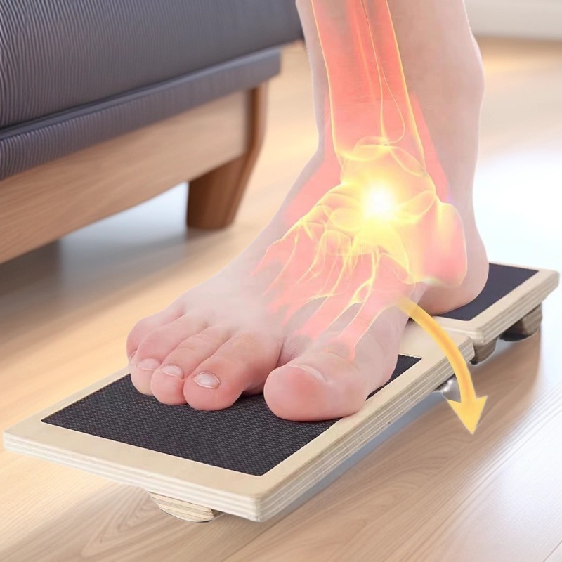 Wooden Foot Stretcher Leg Balance Trainer Partitioned Ballet Wooden Front and Rear Ankle Single-Leg Strengthening Balance Board