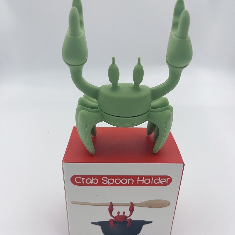 Red crab tableware cross-border hot sale silicone spoon holder heat-resistant bracket non-slip spoon rack stove steam releaser