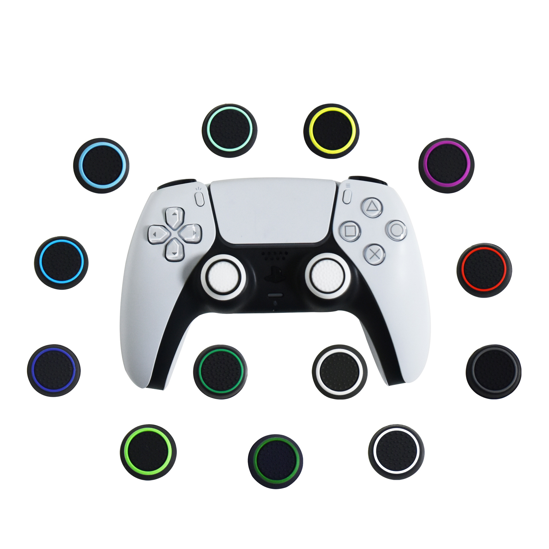 ps5 rocker cap PS3PS4XBOXONE handle rocker cap silicone mushroom head two-color handle silicone cap non-slip