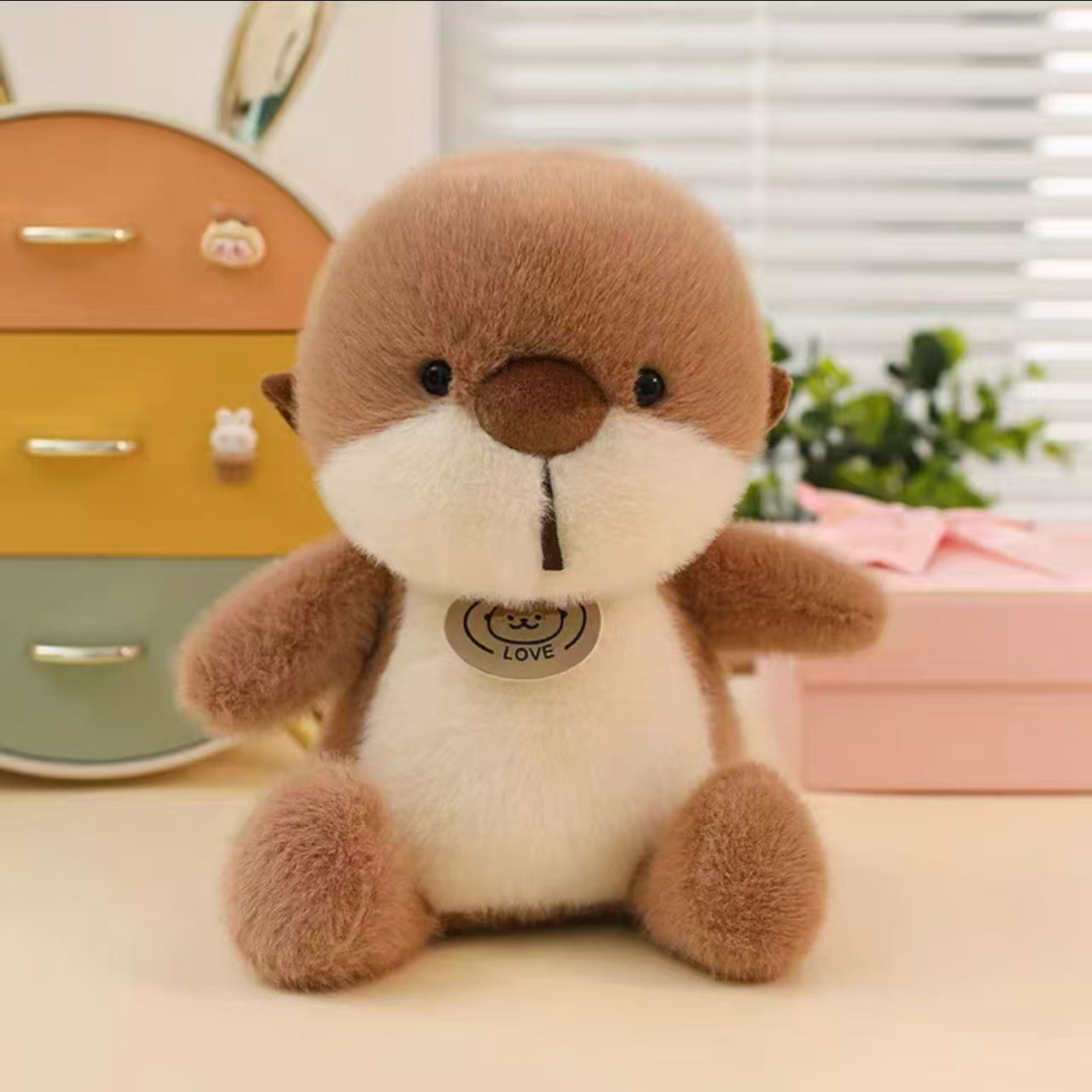 New 8inch Mink Fur Brand Series Plush Toy Claw Machine Doll Arcade City Doll Bear Fur Foreign Trade