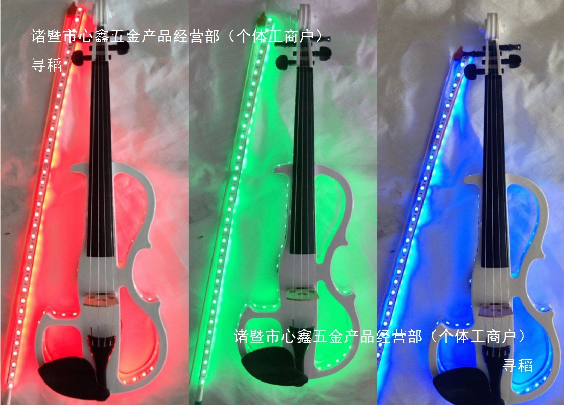 Beginner's Electronic Electro-Acoustic Real Violin Grade Examination Luminous Props Wedding Performance Crystal Transparent