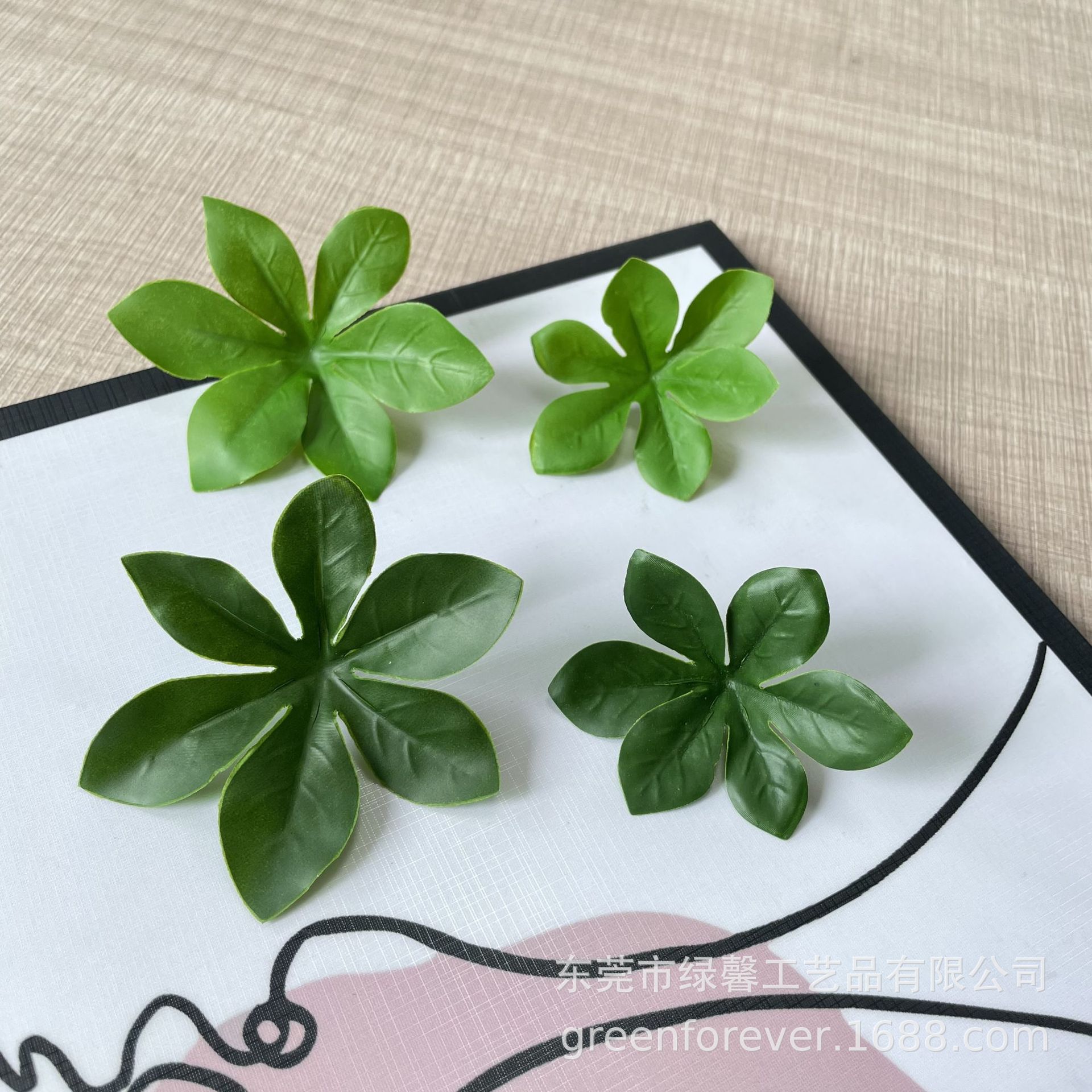 Simulation of hanging clock leaf high-quality feel multi-leaf soft-fitting simulation of horse drunken wood leaf trees for new single leaf