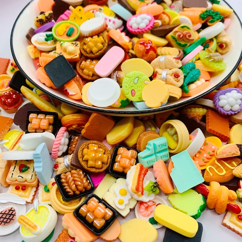 New Hot-Selling Lucky Bag Miniature Food Toy Large Mixed Model Wholesale DIY Cream Glue Jewelry Material Resin Accessories