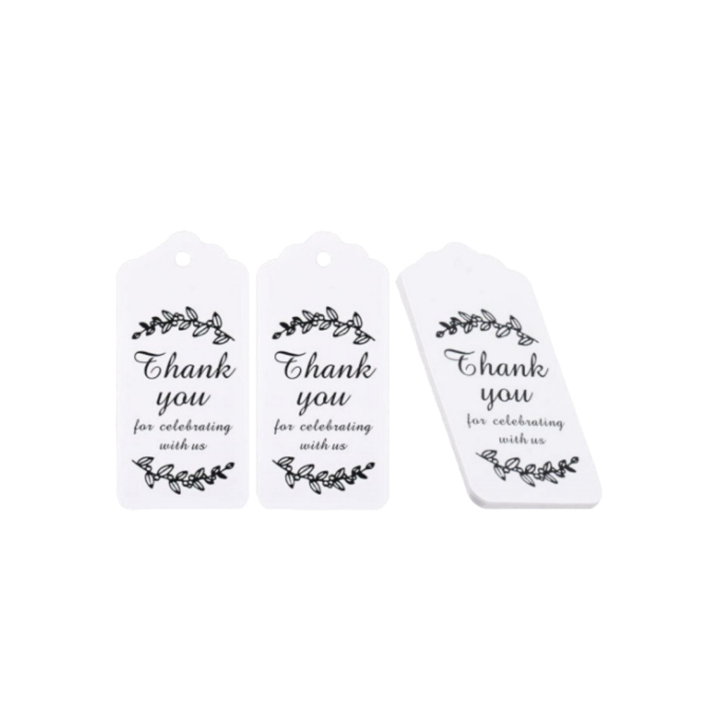 Cross-border explosions all kinds of paper tag in stock wholesale Thankyou card packaging listing label gift thank you card