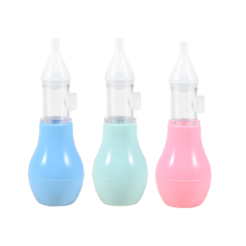 Anti-reverse flow silicone nose aspirator baby hand-pressure nasal aspirator baby silicone nose cleaner nose cleaner