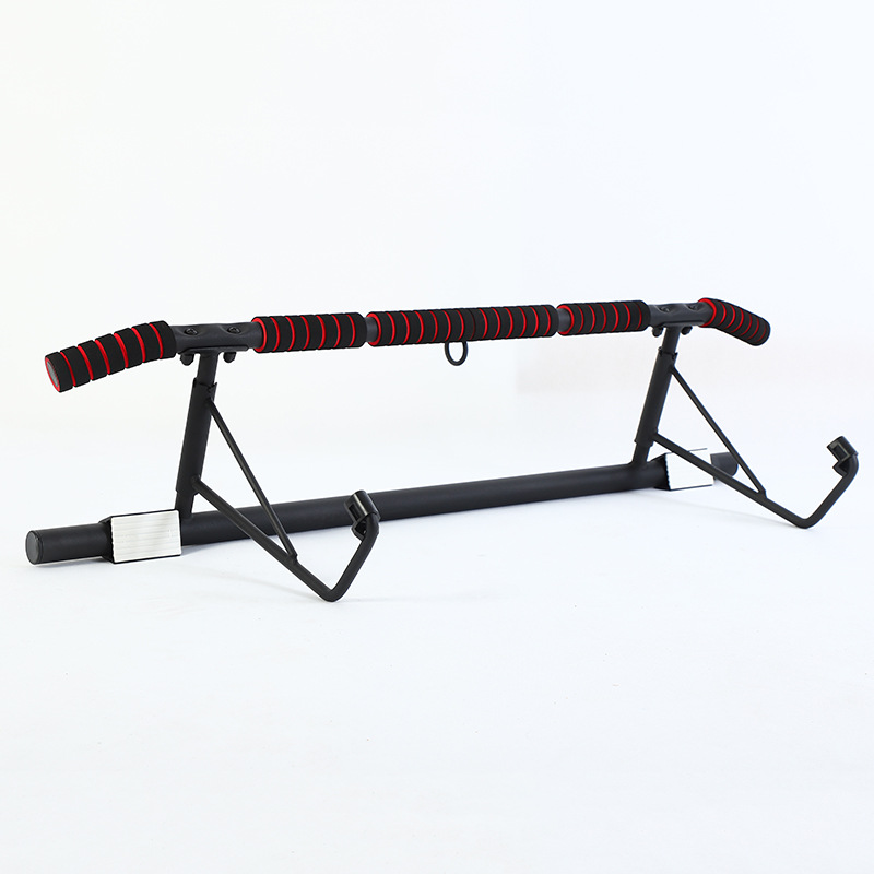 Pull-up fitness equipment home indoor nail-free hook-type door single and double rod fitness device foldable
