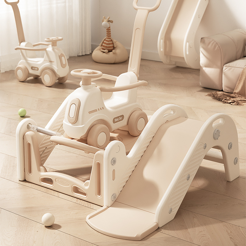 Качалка для детей, комбинация с батутом, 3 в 1, подарок для малышей, маленькая деревянная лошадка