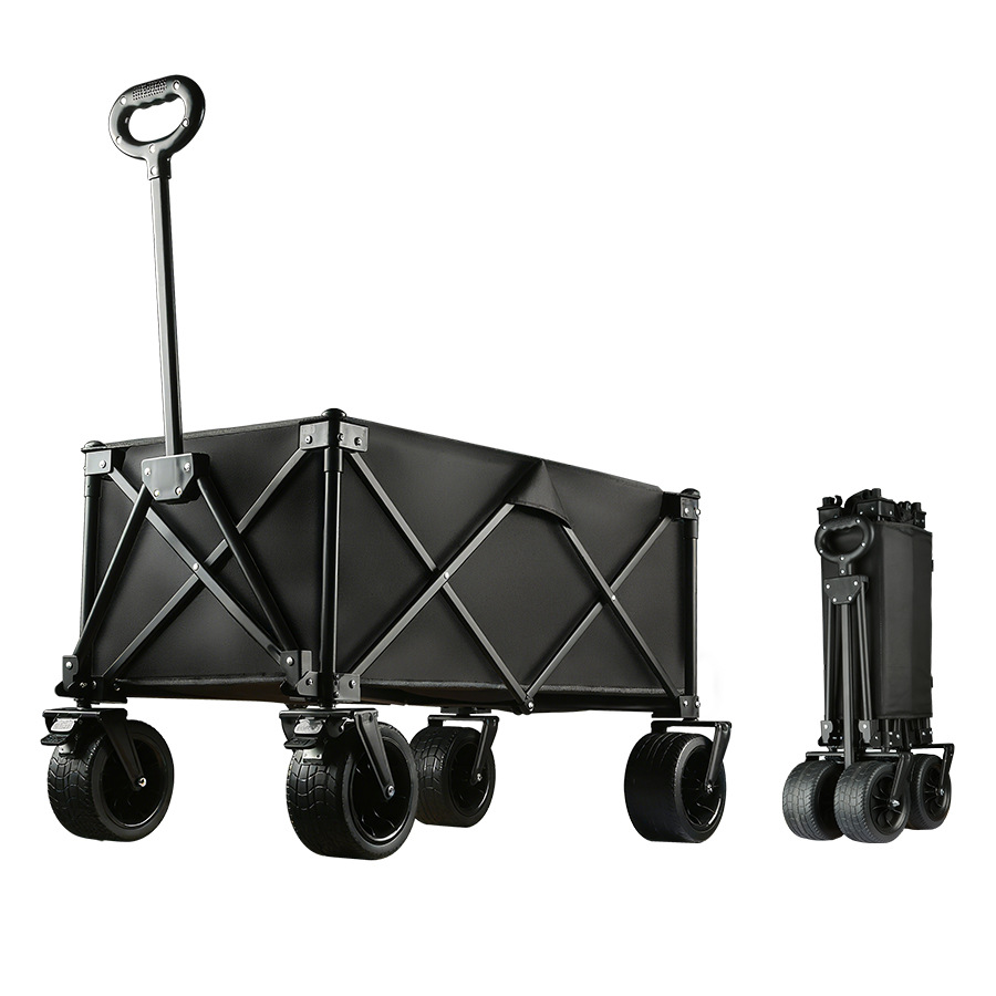 Heavy-Duty Camping Cart, Extra-Large Outdoor Folding Trolley, Portable Picnic Camping Cart, Cross-Border