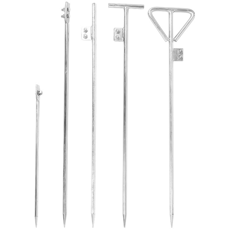 Galvanized Grounding Pin Grounding Rod Outdoor Engineering Household Grounding Pole Grounding Pile T-Shaped Power T-Shaped Grounding Wire