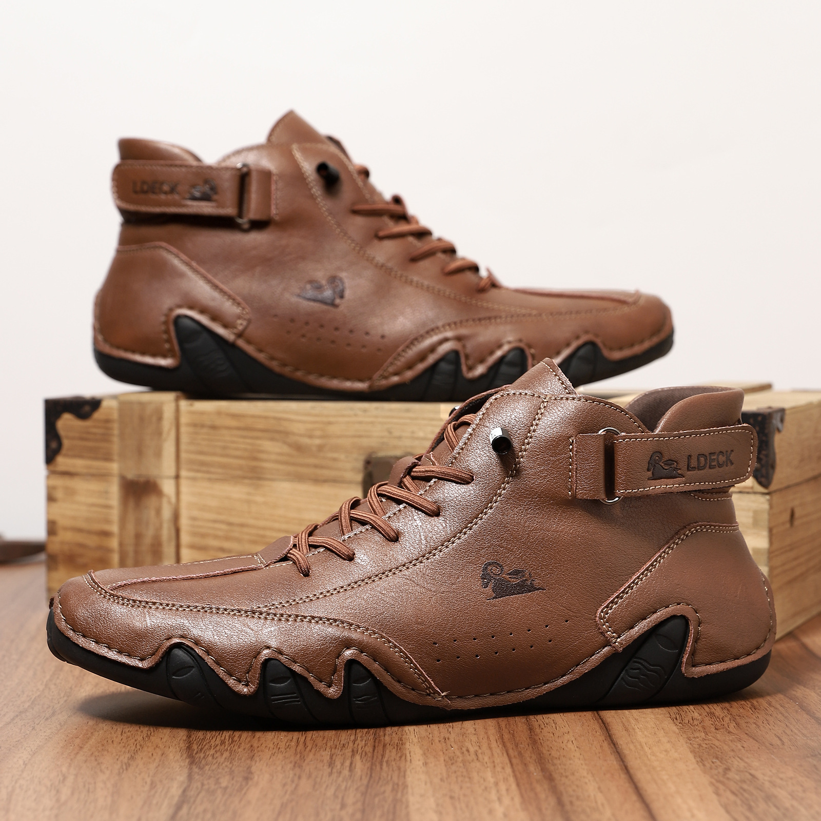 Cross-Border Popular Large Size Octopus Men's Shoes High-Top Boots Spring and Summer Men's Casual Short Boots Temu Xiyin