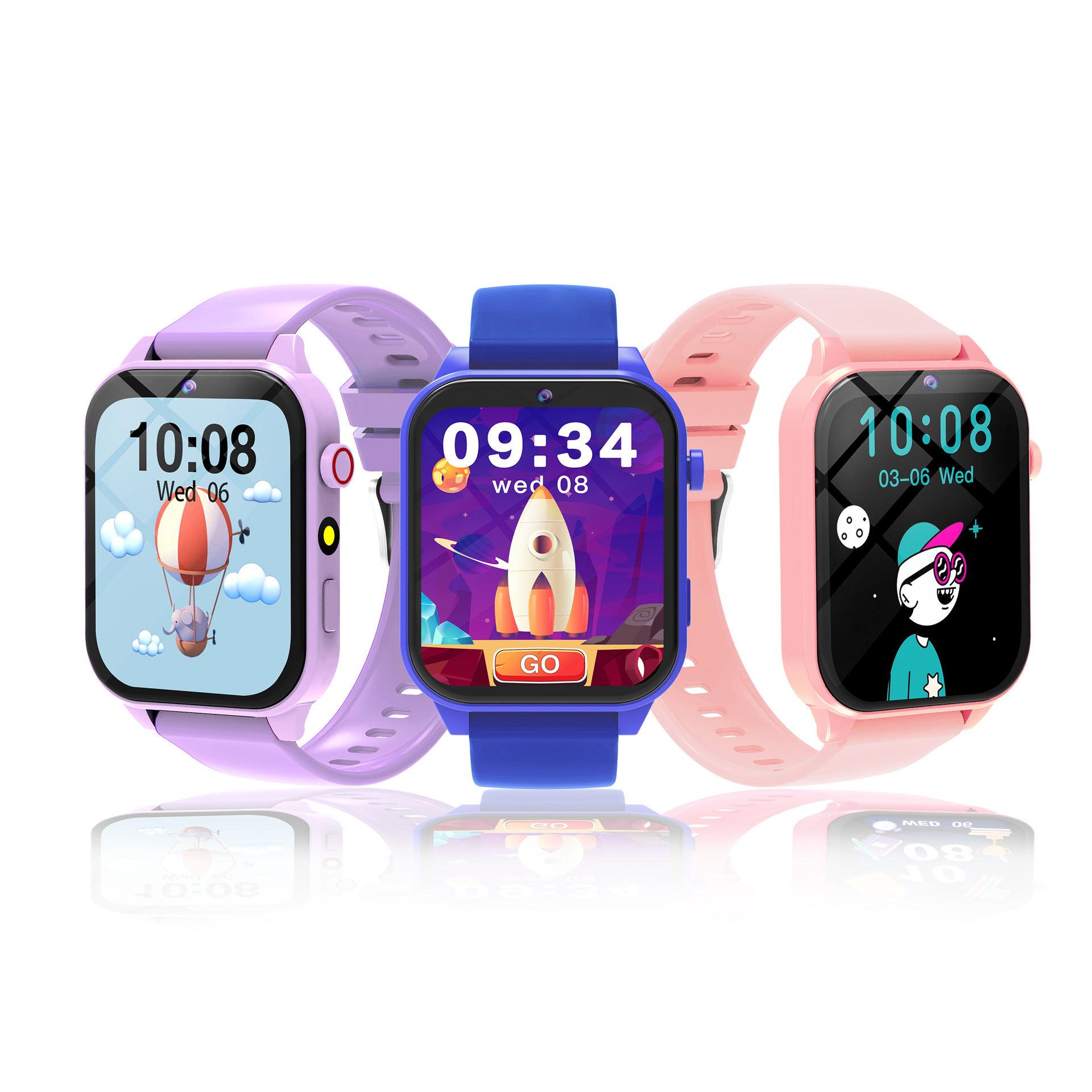 2025 New T6 Kidsren's Game Watch Cross-Border Popular Color Screen Music Photo Kid Toy Kidsren's Bracelet