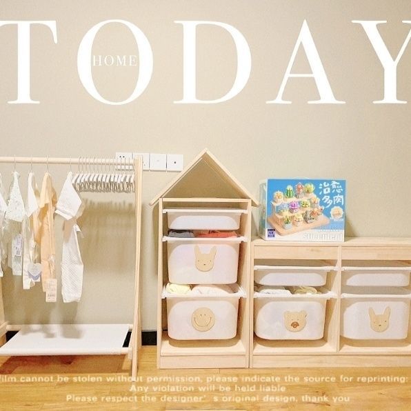 Children's Toy Storage Cabinet Multi-Functional Combination Storage Rack Drawer-Type Kindergarten Capacity Solid Wood Storage Box Factory