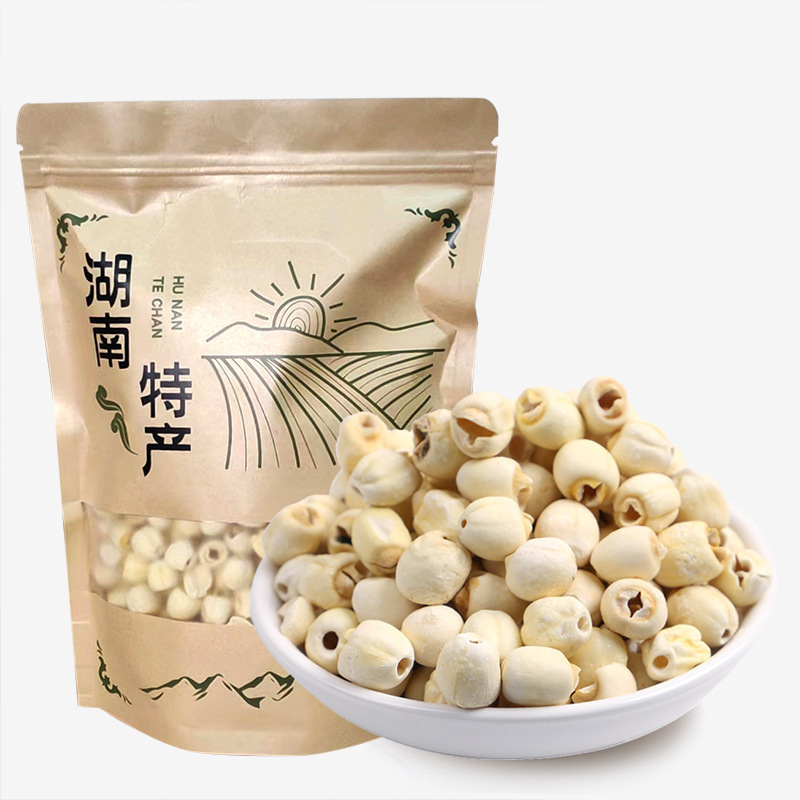 Lotus Seeds from Xiangtan, White Lotus Seeds 500g, Coreless Large White Lotus Seeds, Dried Goods, Red Lotus, New Crop, Xiangtan Lotus, White Lotus, Dropshipping, Free Shipping