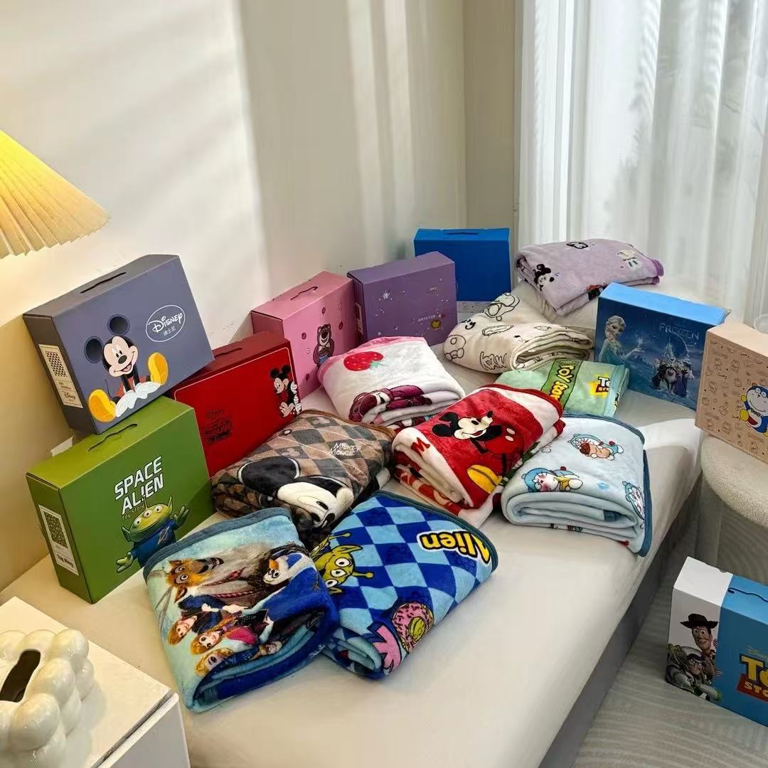 Gift Blanket Blanket Company Opens Gift Box Stock Blanket Faleirong Milk Velvet Foreign Trade Blanket Wholesale