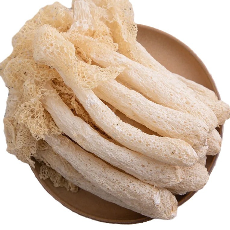 New Seasonal Bamboo Fungus Dried Goods for Soup Ingredients, Fujian Specialty Bamboo Fungus Dried Goods, Long Skirt Bamboo Fungus Edible Mushrooms