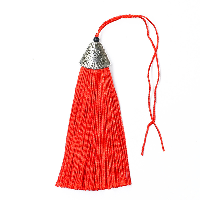 Factory Sells 8cm Fish Mouth Hat DIY Tassel Fan Pendant Accessories Bookmark Tassel Clothing Sachet Incense Pouch Chinese Knot Tassel