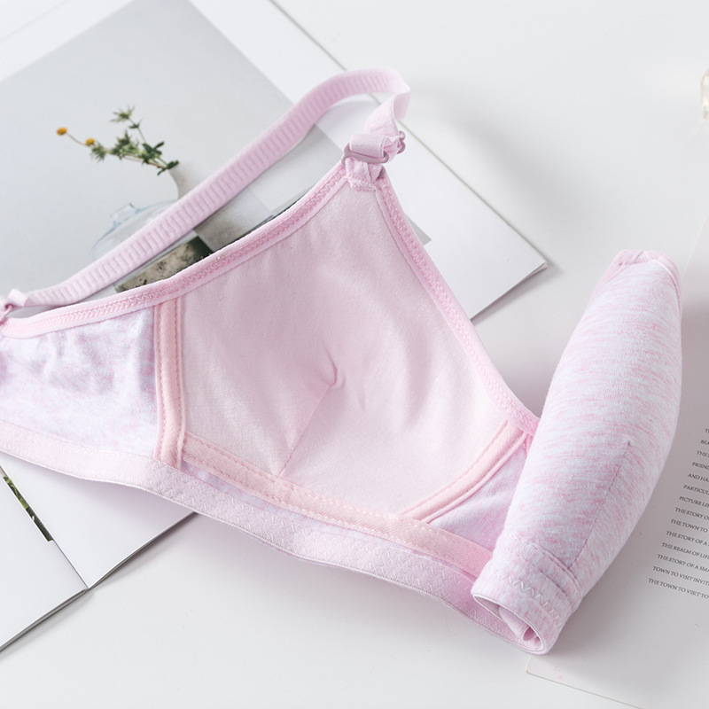 Underwear for Female Students, High School Students, No Rims, Pure Cotton Bra, Thin Bra for Developing Girls, Puberty