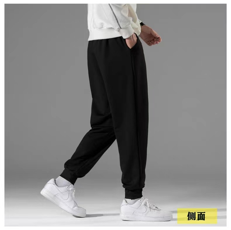 Autumn and Winter Men's Sports Pants Wholesale Fleece-Lined Casual Cotton Pants Men's Versatile Breathable Loose Leggings Sweatpants Trendy Trousers