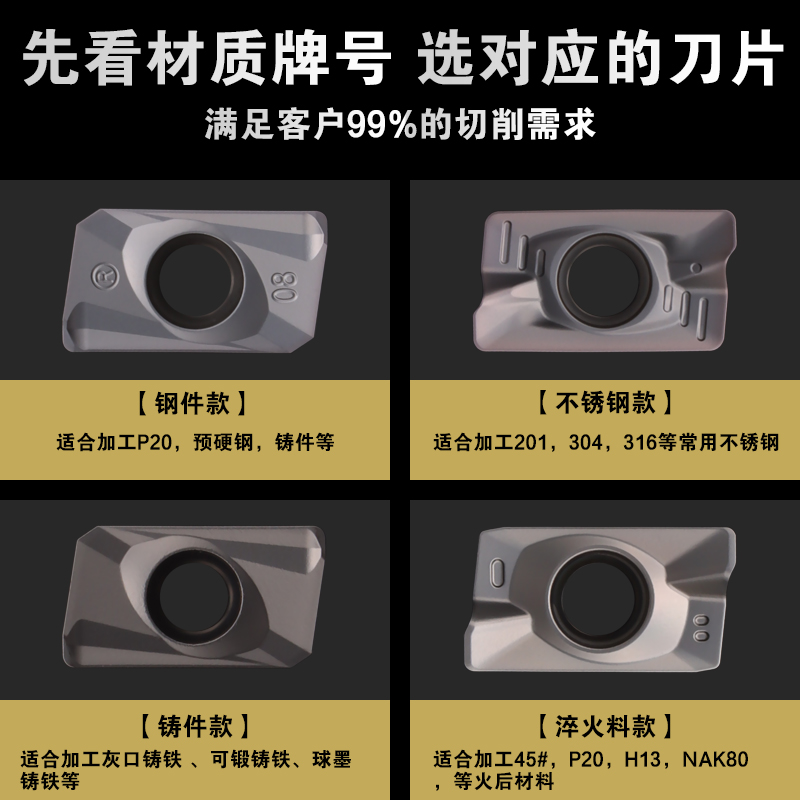 Cnc Blade Apmt1135Pder Blade 16R0.8 Stainless Steel Apmt1604 Milling Blade 25R0.8 Alloy