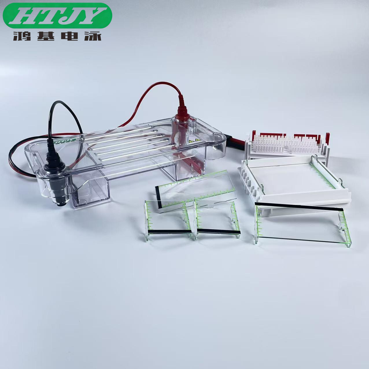 Hongji Electrophoresis Ht-Sub02 Agarose Horizontal Electrophoresis Tank Electrophoresis Instrument Laboratory Electrophoresis Tank
