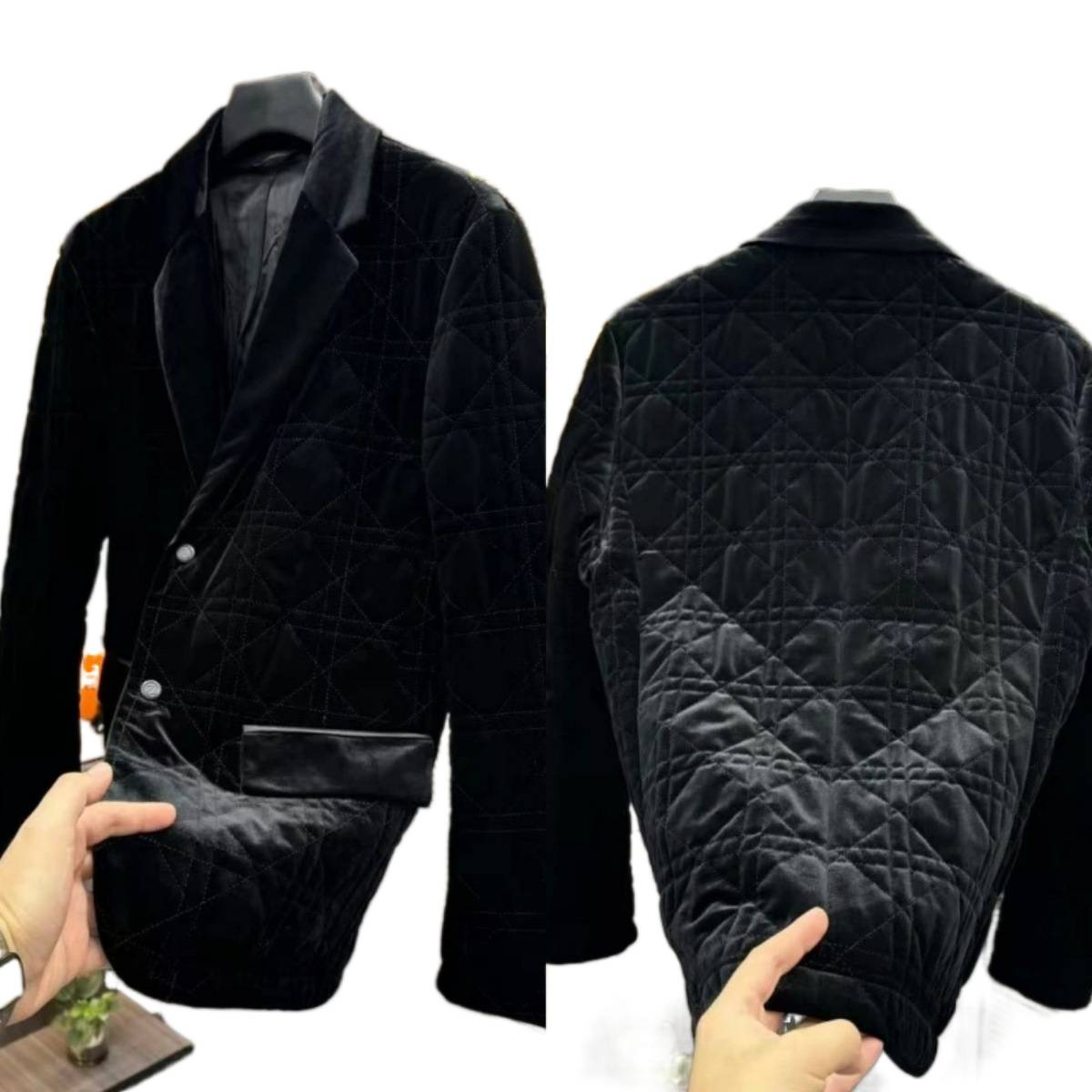 Autumn and Winter Versatile Gold Velvet Business Slim Men's Light Luxury Casual High-End Fashion Handsome Suit Jacket