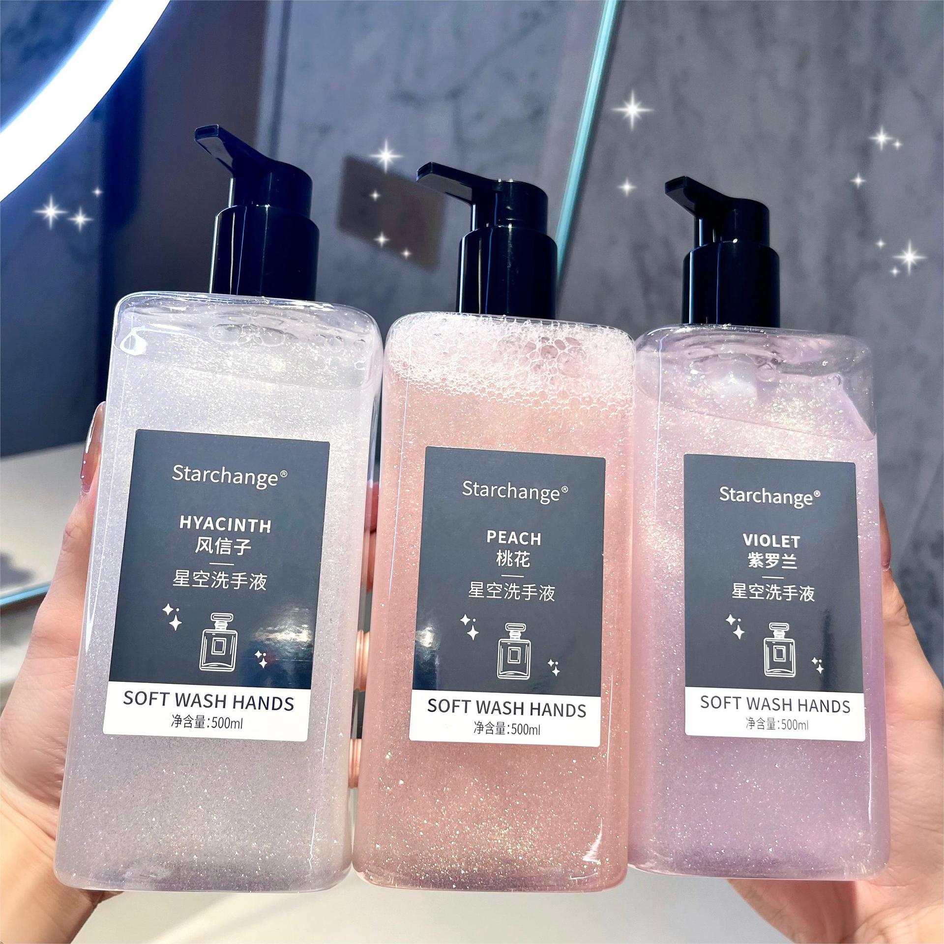 Starry Sky Hand Sanitizer for Household Use, Gentle Cleaning, No Harm to Hands, Fragrance and Antibacterial, Kidsren Can Use Quicksand Hand Sanitizer in Large Bottles