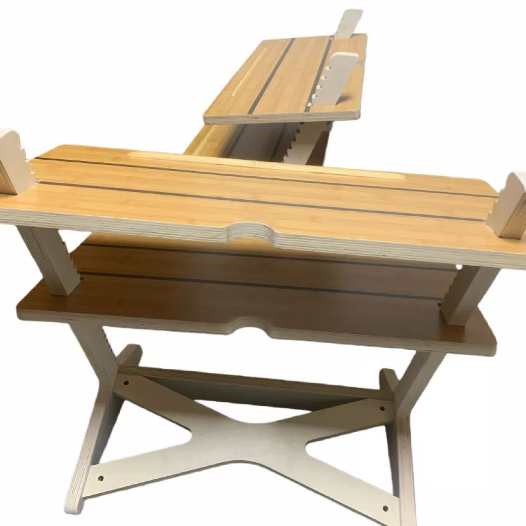 Деревянная полка для размещения предметов, документов, цветов, книг, регулируемые зажимы