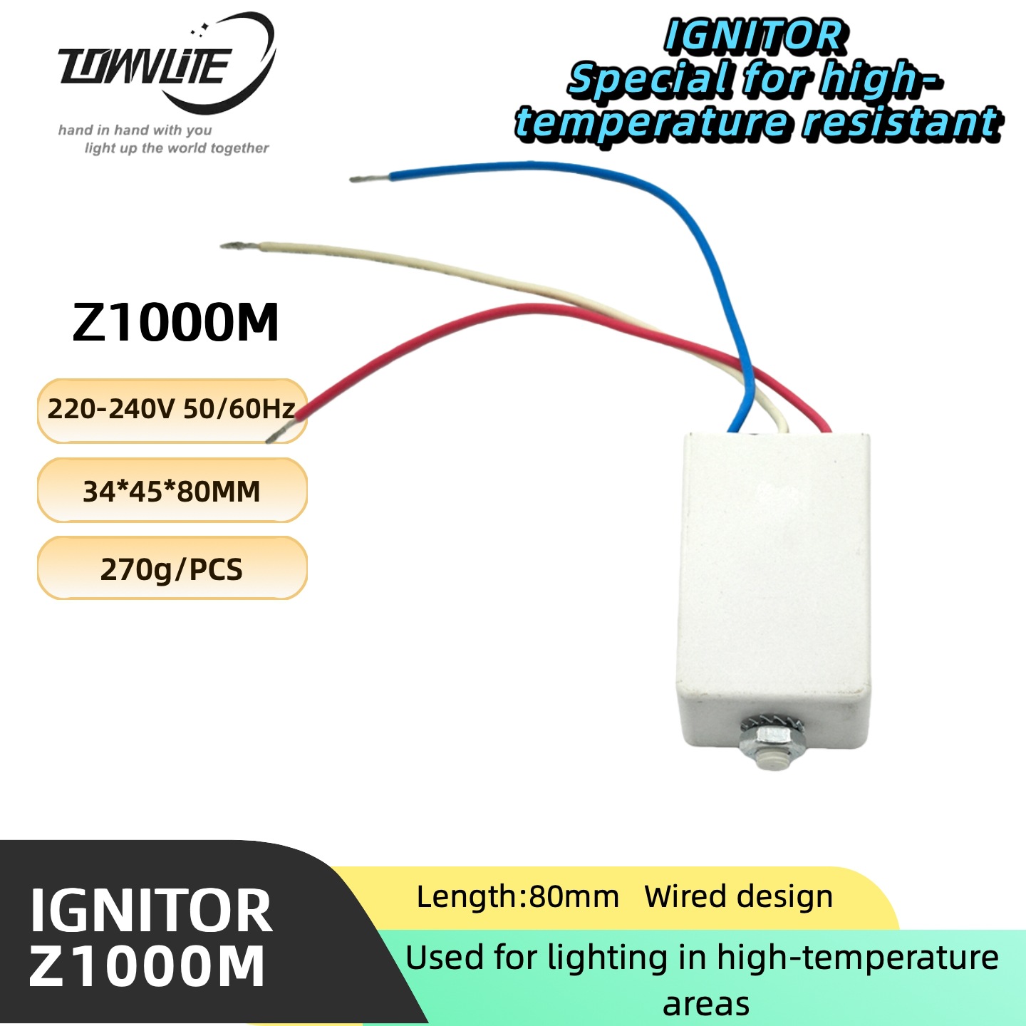 High Temperature Resistant 180 Degree Metal Halide Lamp Sodium Lamp Uv Lamp High Power 1000-1200W Digital Trigger
