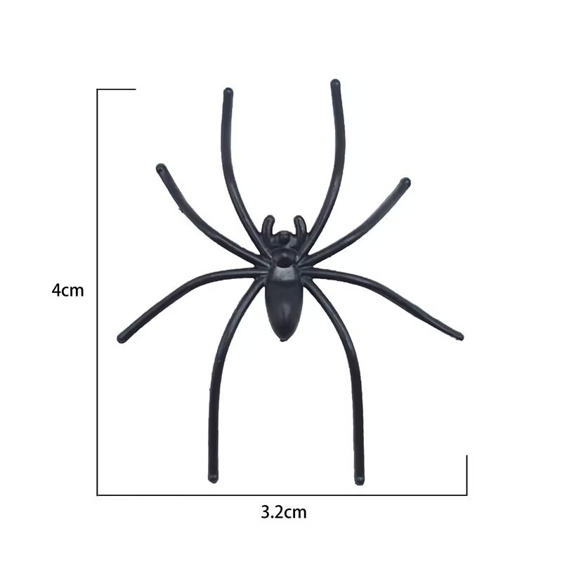 Halloween Plastic Small Spider Colorful Artificial Spider Decoration Spider Cotton Accessories Scene Atmosphere Layout Props