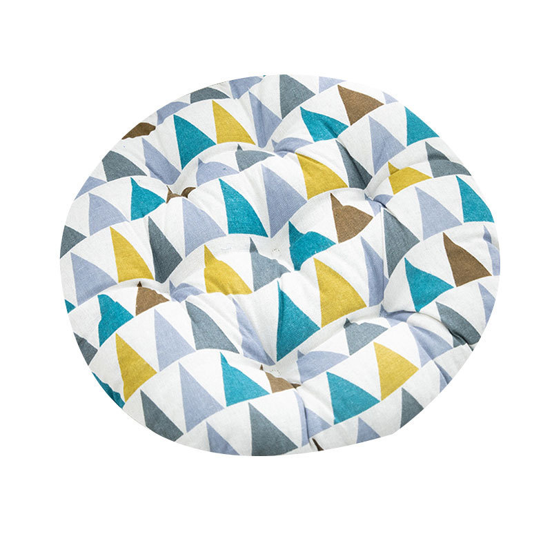Cotton linen chair cushion floor cushion tatami thickened round cushion chair cushion home student rattan chair butt cushion